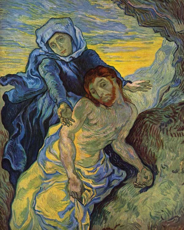 Pieta (after Delacroix)  by van Gogh (1889)