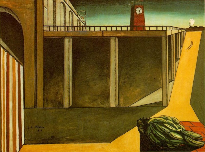 Gare Montparnasse, (The Melancholy of Departure) by Giorgio de Chirico (1914)