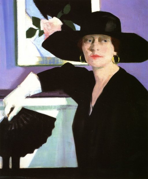 Portrait of a Lady in Black by Francis Cadell