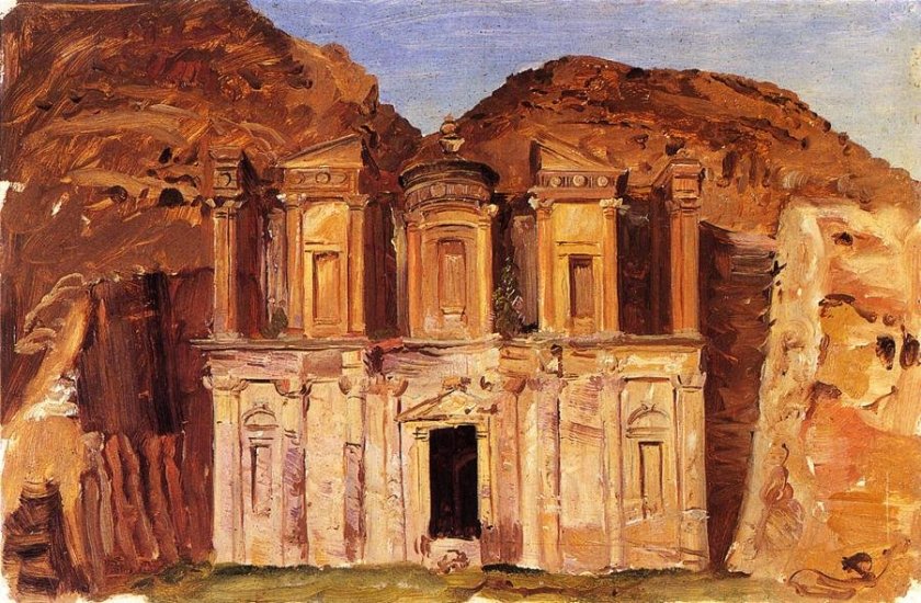 Ed Deir, Petra Jordan by Frederic Church (1868) 
