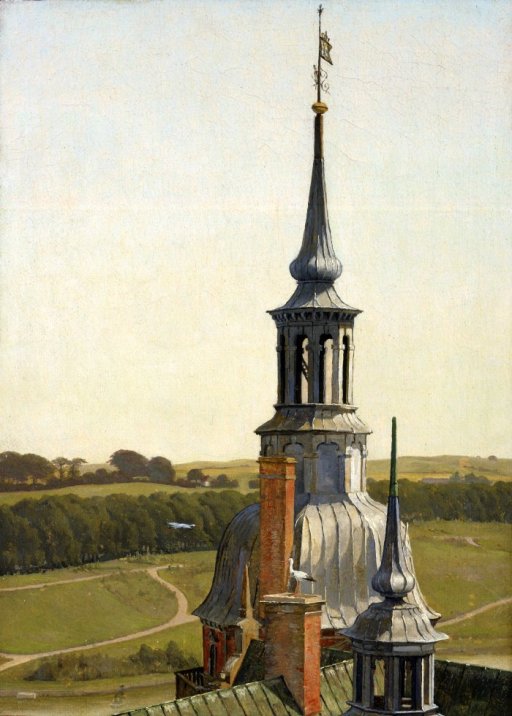 One of the Small Towers on Frederiksborg Castle by Christen Købke (1834)