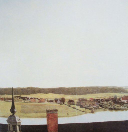 Roof Ridge of Fredericksborg Castle with View of the Lake by Christen Købke (1834)