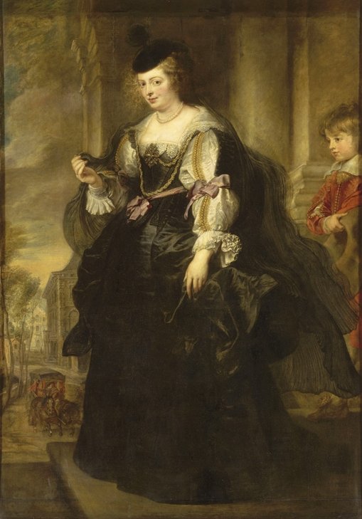 Hélène Fourment  with a Carriage by Rubens (c.1639)