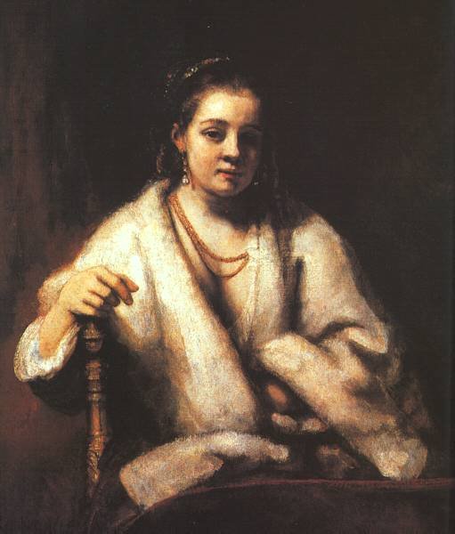 Portrait of Hendrickje Stofells by Rembrandt (c.1656)