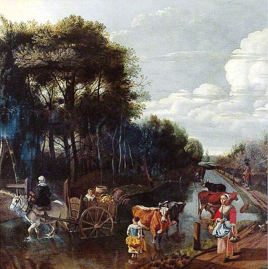 Landscape with a Road, a Cart and Figures by Jan Siberechts Norfolk Museums & Archaeology Service (Norwich Castle Museum & Art Gallery) 