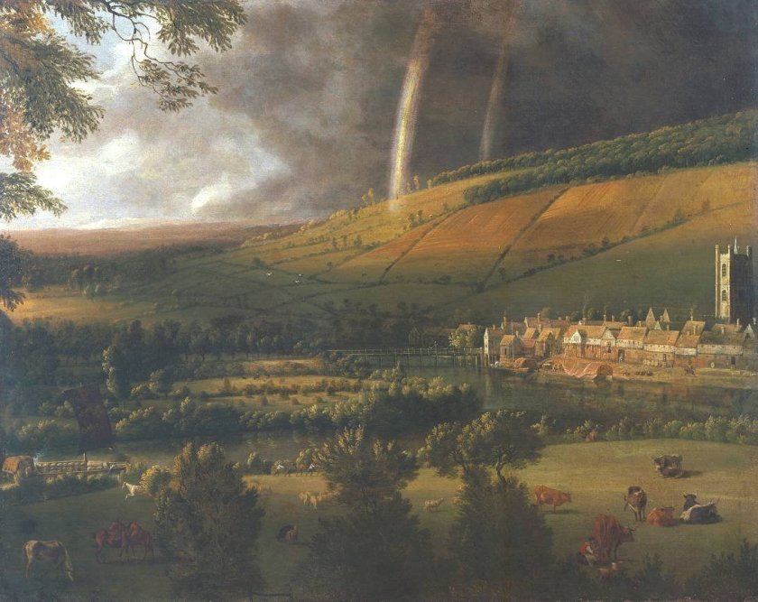 Landscape with Rainbow, Henley-on-Thames by Jan Siberechts (c.1690)
