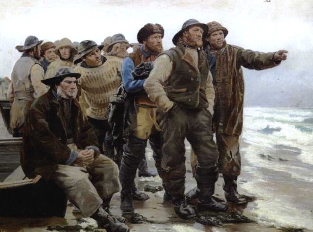 Will he round the point ? by Michael Ancher (c.1879)