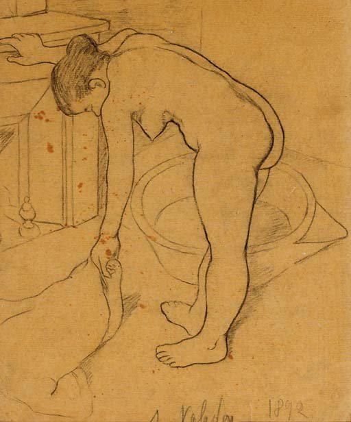 Nu à la toilette by Suzanne Valadon (1892)