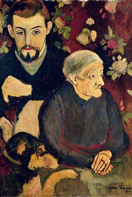 Portrait of her Son Maurice Utrillo, his Grandmother Madeleine and the Dog, by Suzanne Valadon (1910)