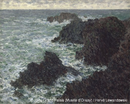 The Rocks at Belle-Ile, The Wild Coast by Monet (1886)
