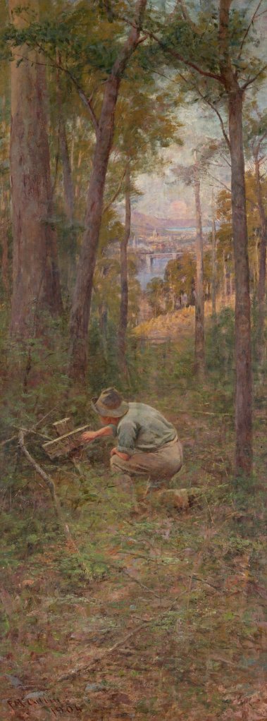 Right-hand panel of The Pioneer by McCubbin