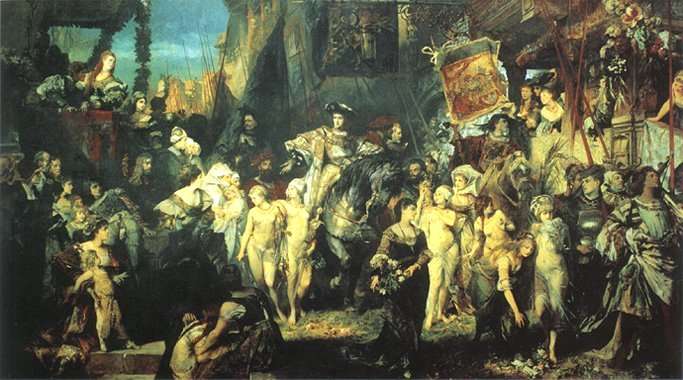 The Entry of Charles V into Antwerp by Hans Makart (1878)
