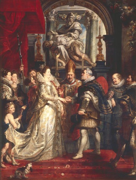 The Wedding by Proxy of Marie de' Medici to King Henry IV by Rubens (1622-1625) Part of the Marie de' Medici cycle