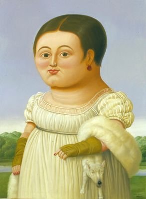Mademoiselle Rivière (after Ingres) by Fernando Botero (2011)