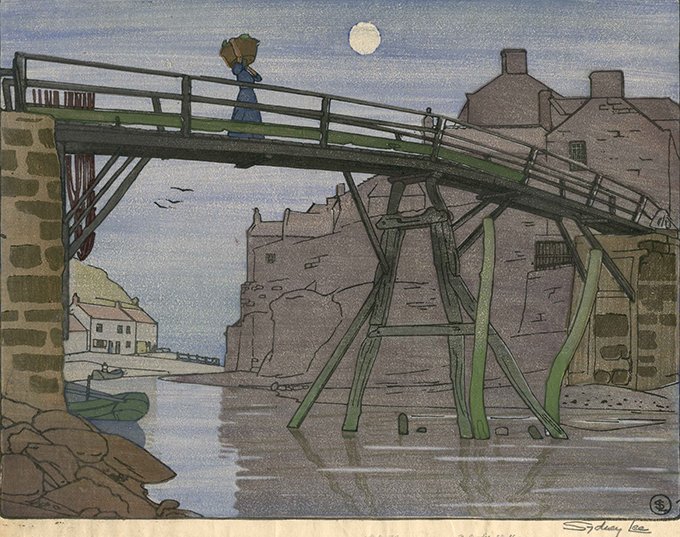 The Bridge, Staithes by Sydney Lee. (1904)