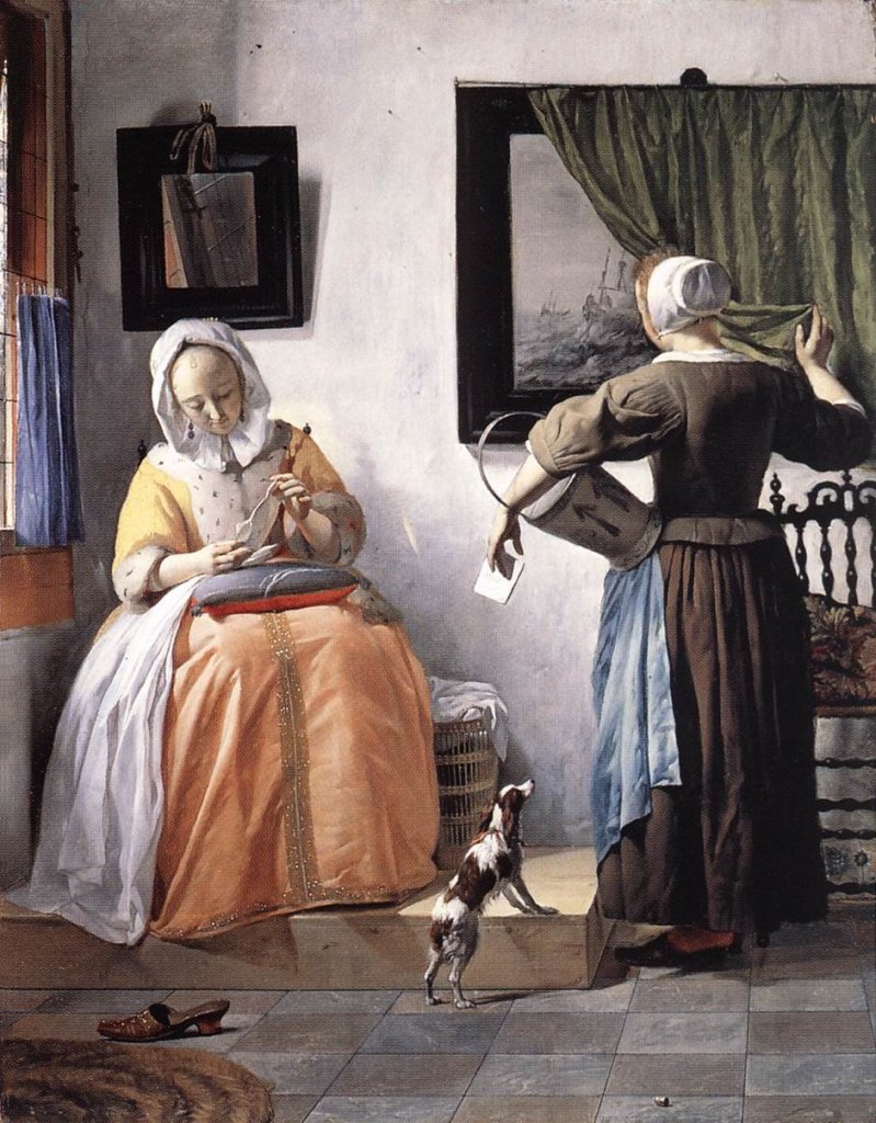 Woman Reading a Letter by Gabriel Metsu  (c. 1664-1666)