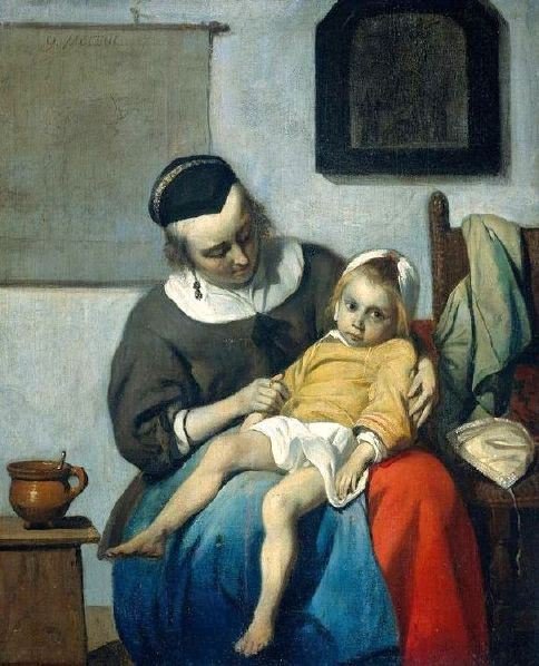 The Sick Child by Gabriel Metsu (c.1663)