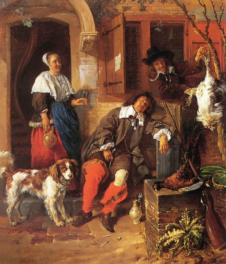 The Sleeping Sportsman by Gabriel Metsu (1660)
