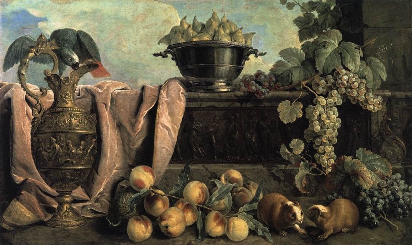 Still-Life with Ewer by Alexandre-François Desportes (1734)