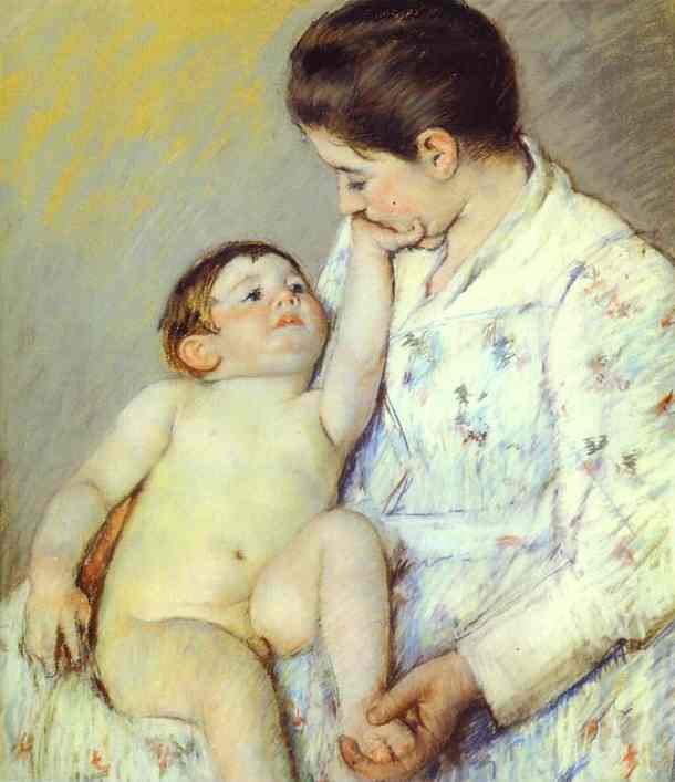 Baby's First Caress by Mary Cassatt (1891)