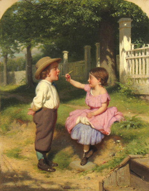 Open Your Mouth and Shut Your Eyes by Seymour Joseph Guy (c.1863)