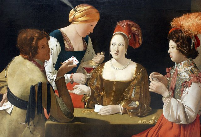 Le Tricheur à l'as de carreau or The Cheat with the Ace of Diamonds by Georges de la Tour (c. 1635)