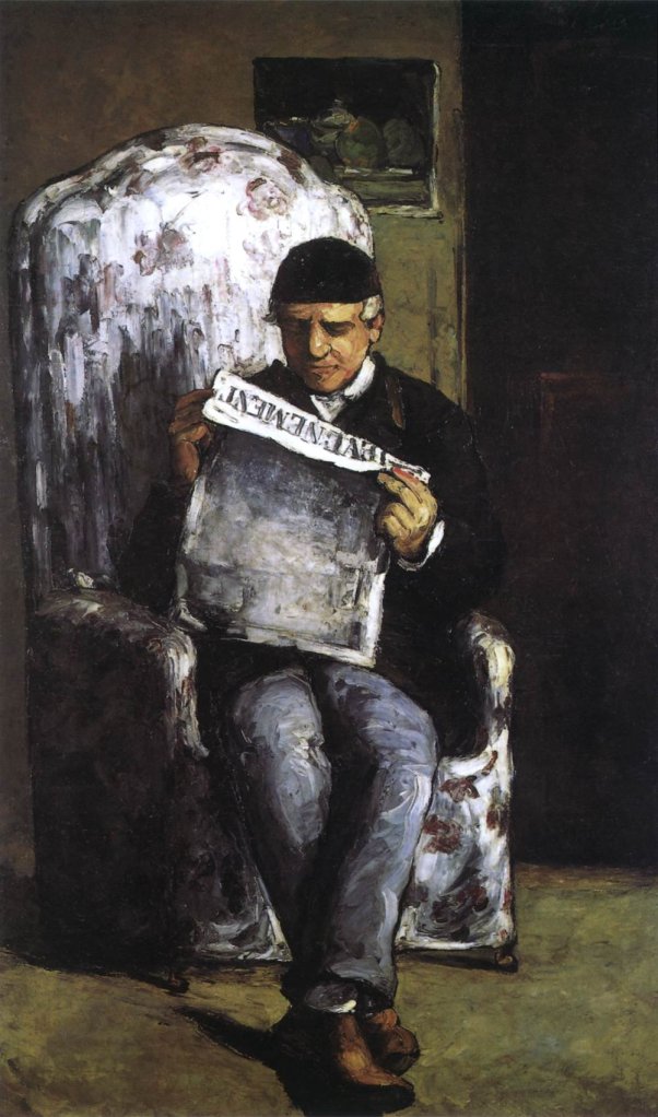 The Artist's Father, Reading L'Événement by Cézanne (1866)