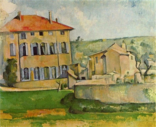 The House and Farm at Jas de bouffan by Cézanne (1887)
