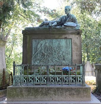 Théodore Géricault's tomb at Père-Lachaise cemetery in Paris