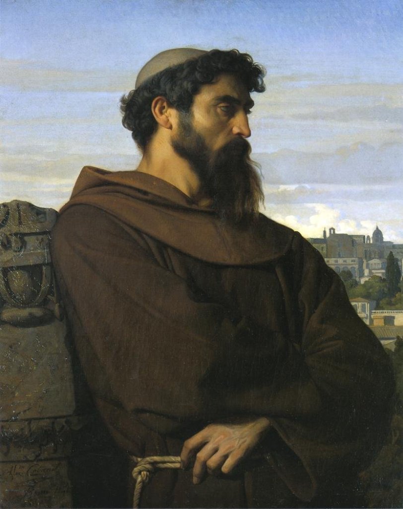 A Thinker, a Young Roman Monk by Alexandre Cabanel (1848)