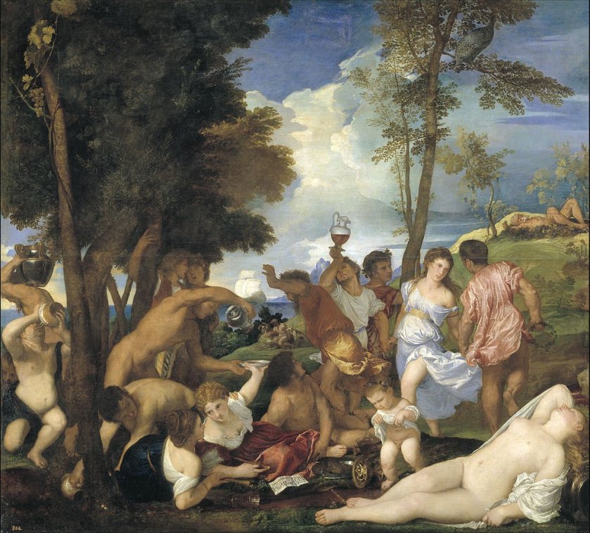 Bacanal de los andrios by Titian (c.1526)