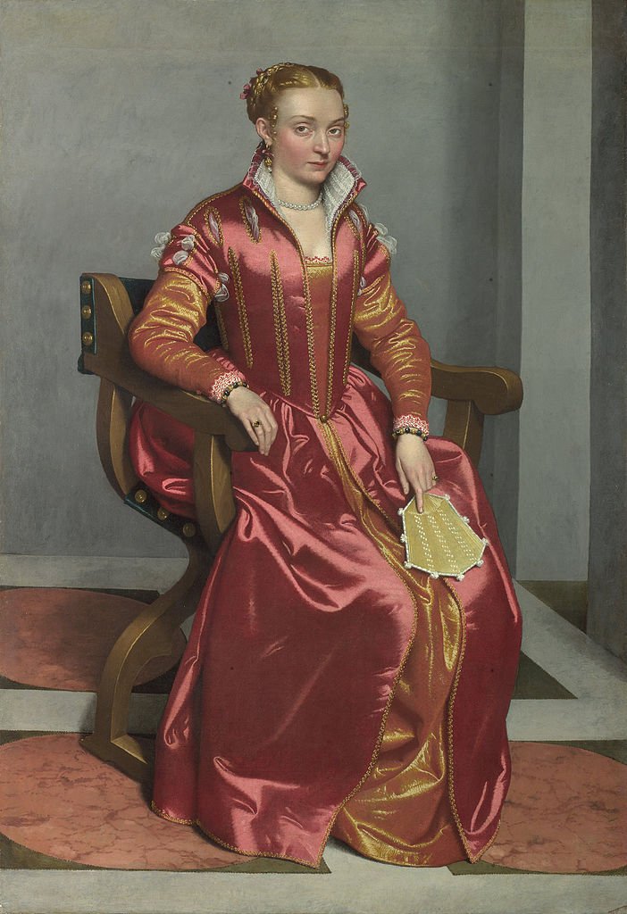 Portrait of Lucia Albani Avogadro ('La Dama in Rosso') by Giocvanni Battista Moroni (c.1555-60)