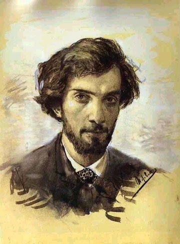 Self portrait by Isaac Levitan (1880)