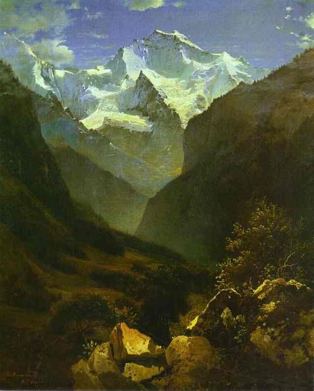 View of the Swiss Alps from Interlaken by Alexsei Savrasov (1862)