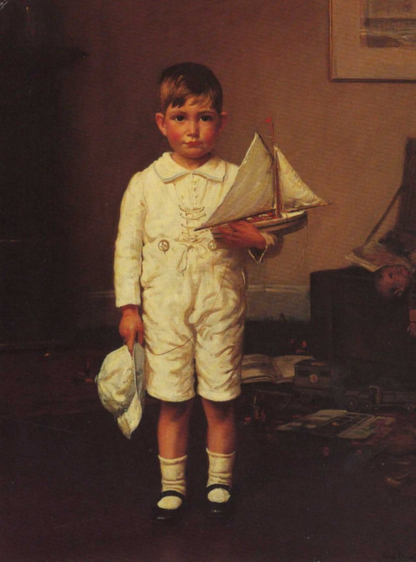 Portrait of a Small Boy by Fred Elwell (1917)