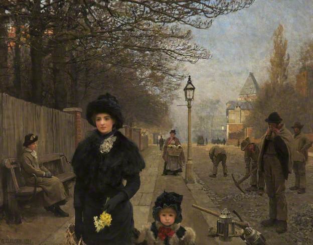 Spring Morning, Haverstock Hill by George Clausen (1881)