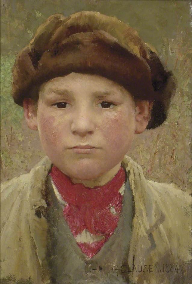 Head of a Peasant Boy by George Clausen (1884)
