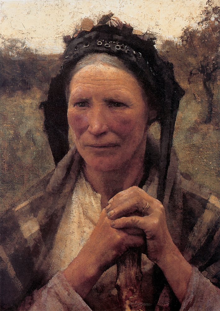 Head of a Peasant Woman by George Clausen (1882)