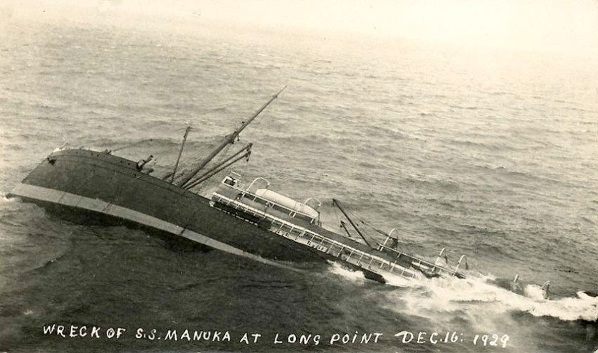 Wreck of the S.S. Manuka December 16th 1929