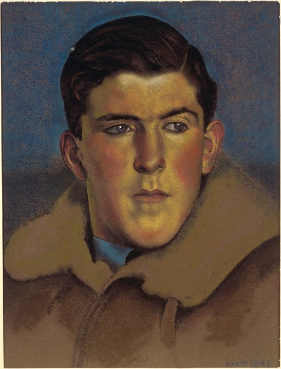 Pilot Officer M J Herrick, DFC, by Eric Kennington (1941)