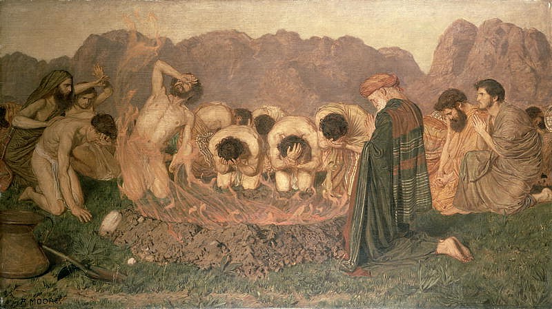 Elijah's Sacrifice by Albert Moore (1863)