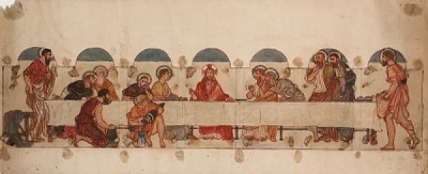 The Last Supper Wall painting by Albert Moore (1865-66)