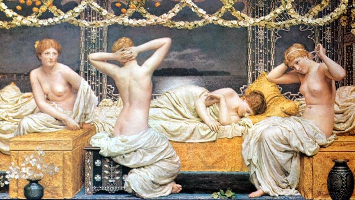 A Summer Night by Albert Moore (1864-90)