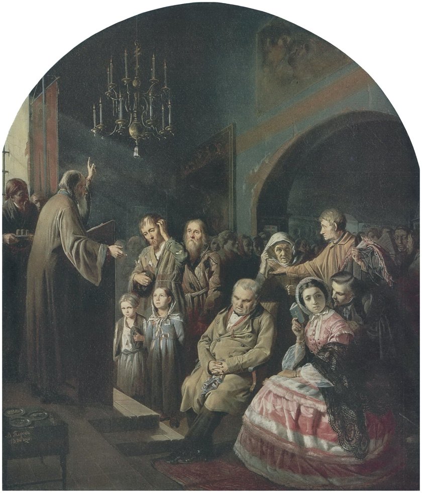 Sermon in a Village by Vasily Perov (1861)