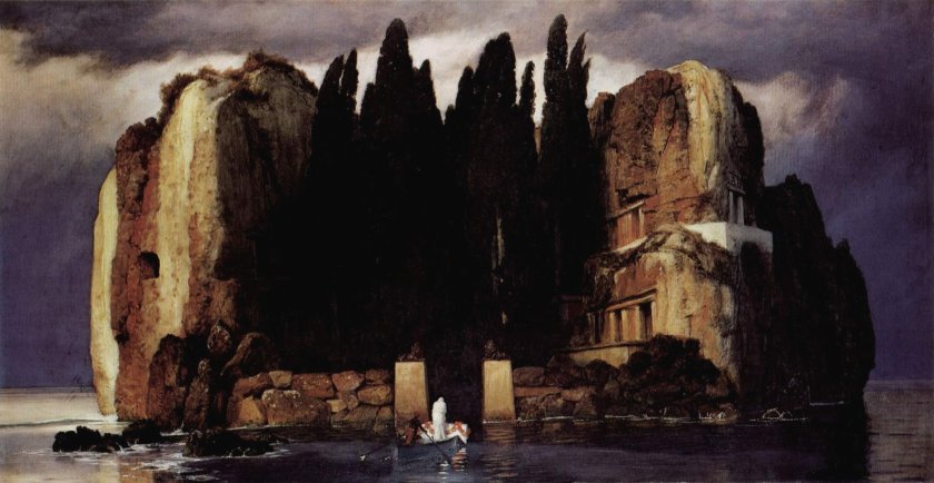 Die Toteninsel (Fifth version, Leipzig) by Arnold Bôcklin (1886)