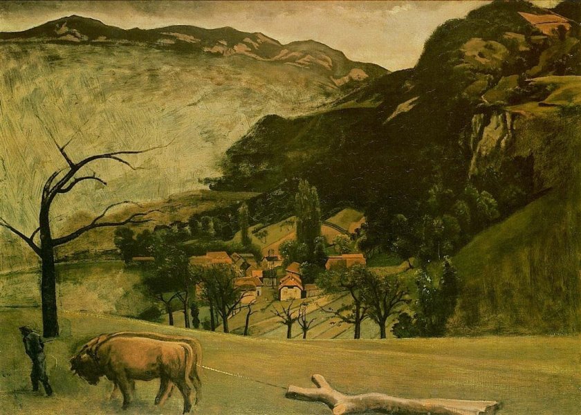 Vernatel Landscape with Oxen by Balthus (1942)