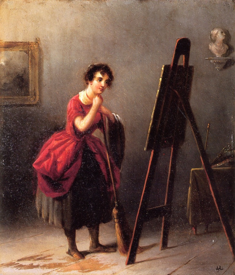Artist's Studio - The Critic by Alfred Jacob Miller (1840)