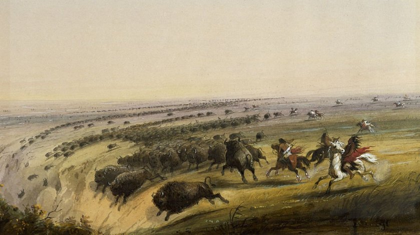 Hunting Buffalo by Alfred Jacob Miller (c.1860)