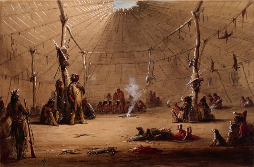 Indian Lodge by Alfred Jacob Miller (c.1860)