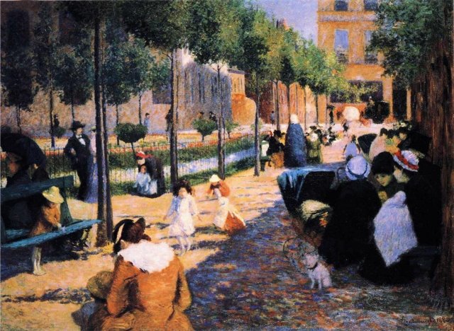 Place d'Anvers, Paris by Federico Zandomeneghi (1880)